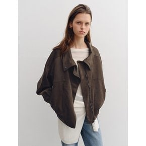 TIS LAYERED SUEDE BOMBER JACKET_2COLORS