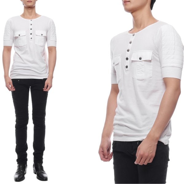 [부산점] 남성 포켓 반팔티셔츠 (S4HJ699B557 100)