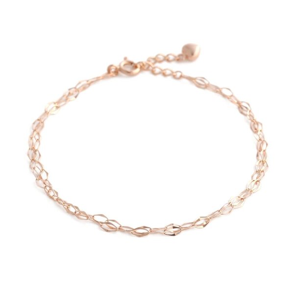 [비앤비골드] 18K 컷팅 클립체인 두줄 레이어드 팔찌 IRB27886