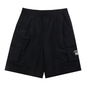공용 에센셜 우븐 6부 포켓 반바지 K5223EHPH1 BLK