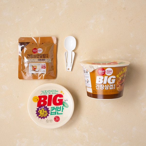 CJ 햇반 컵반 BIG 간장삼겹덮밥 319g