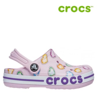 크록스 [세일] 크록스 아동 샌들 /47- 207020-6GD / Kids Bayaband Graphic Clog Ballerina Pink