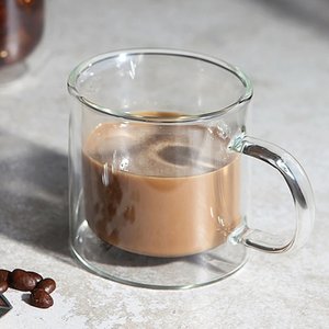 텐바이텐 홈카페 내열 유리컵 (각진형) 머그컵 커피잔 찻잔