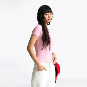 T32F0TTO31TWT1TPF 슬림 포인텔 립 티셔츠
