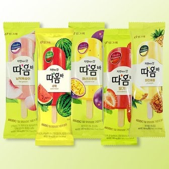  빙그레 따옴바 5종 40개 따옴 아이스크림 따옴바 납작 복숭아 아이스크림 따옴바 수박