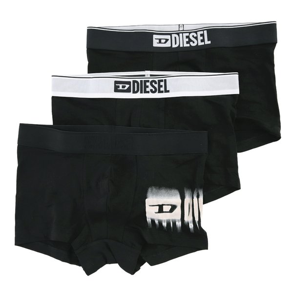 [부산점] 로고 웨이스트밴드 A19391 0LKCY E3784 디젤 박서 쇼츠 3팩 1세트 언더웨어 브리프 팬티