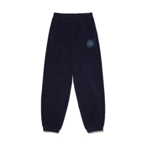 (W) FLOWER TERRY SET-UP PANTS NAVY