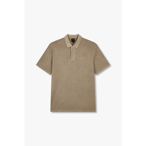 ARMANI EXCHANGE AX남성 자수 로고 피케 폴로 셔츠A415131033다크베이지