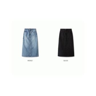 후아유 여성 롱 데님 스커트   Long Denim Skirt WHWJE4955F_P369125149