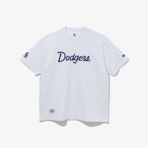 MLB LA 다저스 올드 스크립트 티셔츠 헤더 그레이_14179149