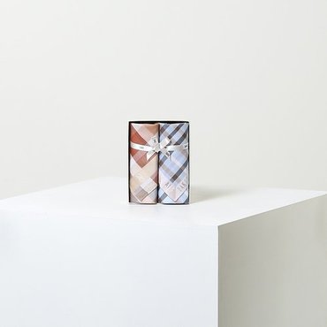 닥스 DCHA5F060MU [25FW][DAKS GIFT]체크 면 손수건 2종세트