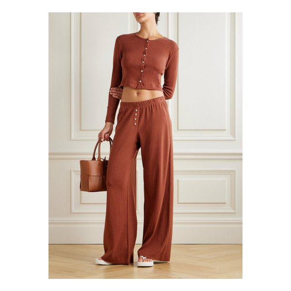 리셋 스캘럽 포인텔 니트 코튼 가디건 레드 46376663162928878