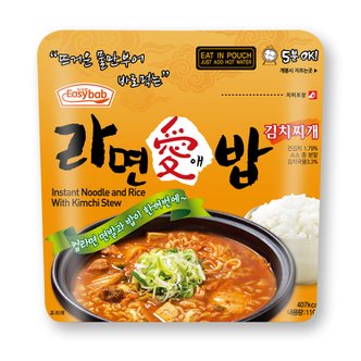 Easybab 라면애밥 김치찌개맛 110g /전투식량 아웃도어 간편식사 비상식량