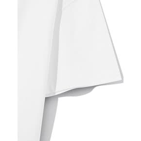Curved Neck Logo Short Sleeve T-shirt T75 White