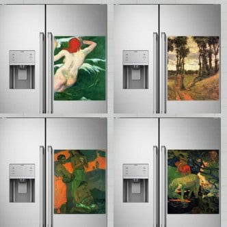 모노기와 붙이는 프랑스 예술 그림 벽/테이블 패브릭포스터 30x40 폴 고갱 107Picture