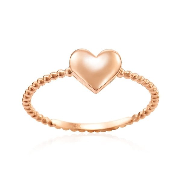 [비앤비골드] 14K 볼륨 하트 코인 각인 커스텀 볼반지 MNR41954