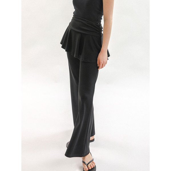 MJ_Layered waist peplum pants_2color