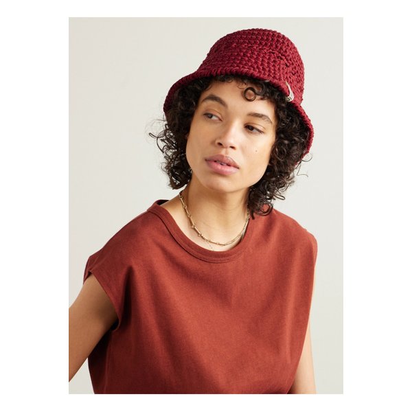 울트라바이올햇 코튼 라피아 블렌드 크로셰 버킷 햇 1647597338310858