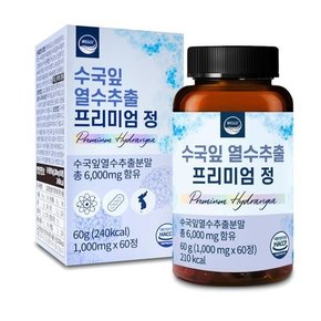 웰리즈 수국잎 열수추출 프리미엄정 1,000mgx60정 2개월분 AMPK효소