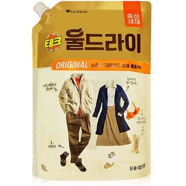  테크 울드라이 중성세제 1300ml 리필 드럼 일반겸용