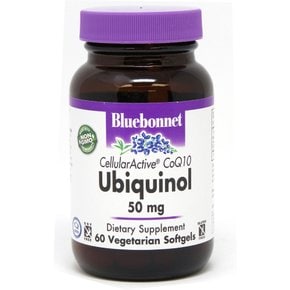 [해외직구] 3개X 블루보넷뉴트리션 셀룰러액티브 CoQ10 유비퀴놀 50 mg 식물성 소프트젤 60정