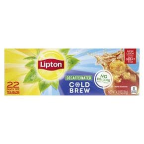 [해외직구] Lipton 립톤 디카페인 콜드 브루 아이스 홍차 티백 22입