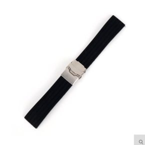 22mm 디버클 블랙 실리콘 시계줄 손목시계줄 교체용 시계밴드 손목...