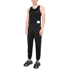 돌체 앤 가바나 Mens Pants CARGO PANTS BLACK GV1VHT_G8IS4N0000