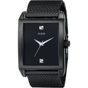 미국 게스 시계 남성 GUESS Mens Rectangular Diamond Accented 워치 1347621