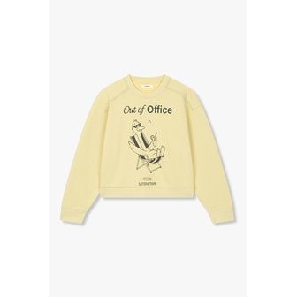 STUDIO TOMBOY 그래픽 크롭 맨투맨 9106122107022