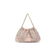 TWEED MUFFY wide chain bag - IVORY