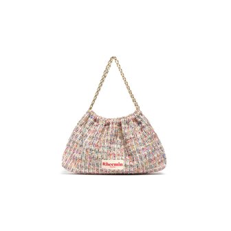 리민 TWEED MUFFY wide chain bag - IVORY