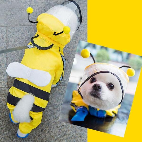 [에뚜알레브] 강아지옷 노랑 꿀벌 우의(1)