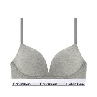 Calvin Klein CK 여성 모던 코튼 플런지 푸쉬업 브라 QF7623 GREY