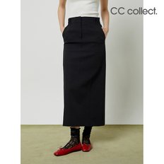 슬림 롱 H라인 스커트 BK_C243MSD008