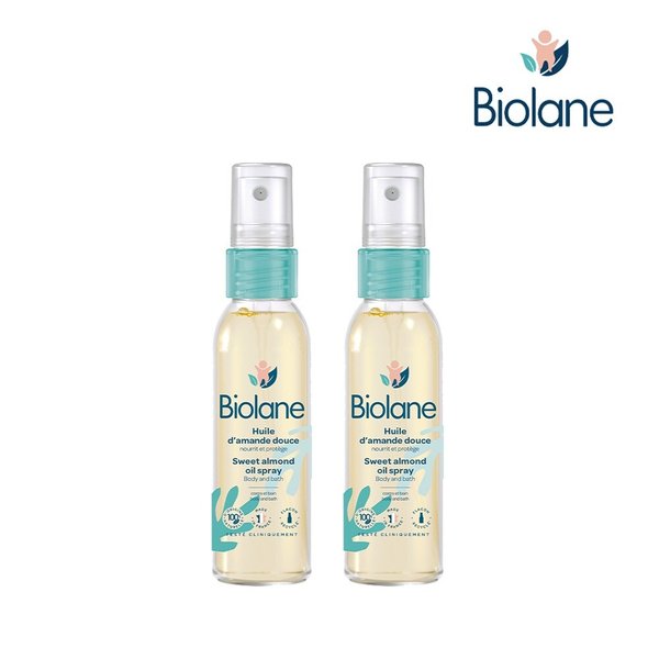 스위트아몬드 오일 스프레이 75ml x2개 고보습 베이비 마사지 신생아 두피각질 바디오일