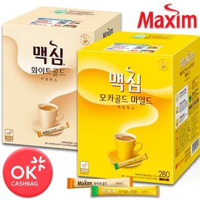 [맥심]  모카골드 커피믹스 280T+화이트 골드280T