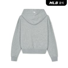 [코리아공식] 여성 베이직 원형로고 크롭 후드티 NYM (Melange Grey)