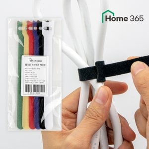 Home365 홈365 멀티탭  케이블 전선정리 벨크로타이 (6p) / 선정리 찍찍이