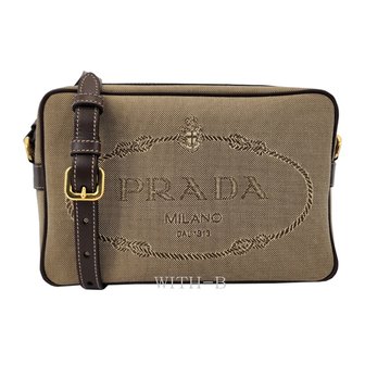 프라다(병행) (쇼핑백 증정)[PRADA]자카드 로고 카메라백 1BH089 CORDA+BRUCIATO UCW F0B16