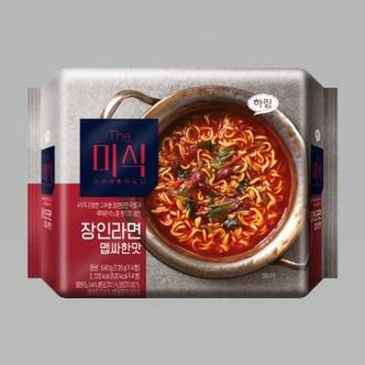  하림 더미식 장인라면 맵싸한맛 135g*4개