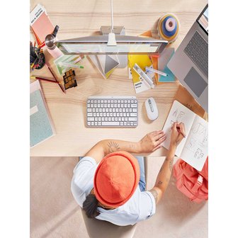 Logitech [로지텍코리아 공식] MX KEYS MINI 무선 블루투스 키보드 [페일그레이]