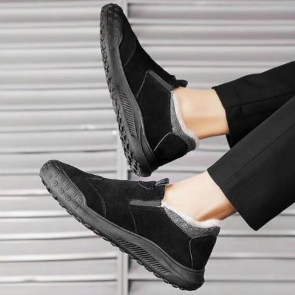 [옷자락] 남자 기모안감 러기드 아웃솔 캐주얼 슬립온 슈즈