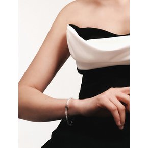 SILVER925 STONE CHAIN 팔찌 [BLACK]