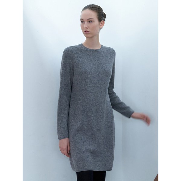르네 캐시미어 울 니트 드레스 (gray)