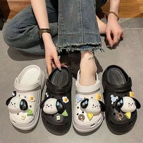 여성 5.5cm 발편한 통굽 에바 키높이 여름 슬리퍼 실내화 아쿠아슈즈 펀칭 샌들_P363744960