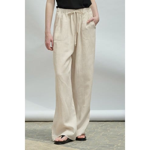 BCBG 올앤선드리 I 린넨 WIDE PANTS (A5M4I393)