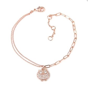  로즈골드 팔찌 행운 14KG 크레센트 p 패션 (WFJ8G5G)