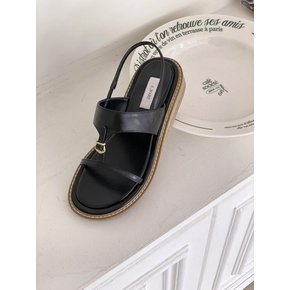 Napoli wedge sandal black