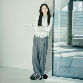415504 여 와이드 투턱 슬랙스